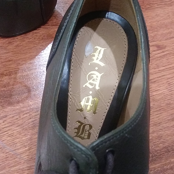 L.A.M.B platform green lace up heels - Picture 6 of 13